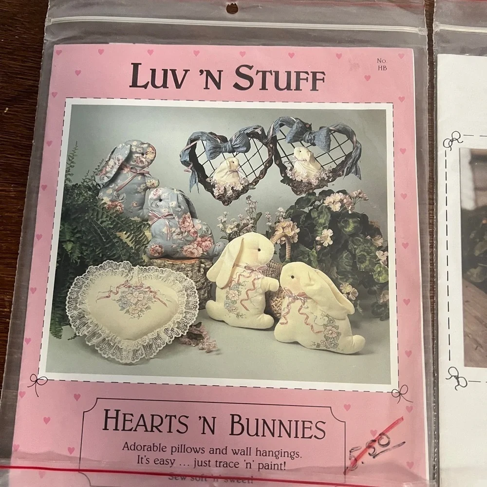 Vintage Bunny & Pig Sewing Patterns Lot – Luv ’n Stuff + Fabricraft (4 Unused)